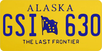 AK license plate GSI630
