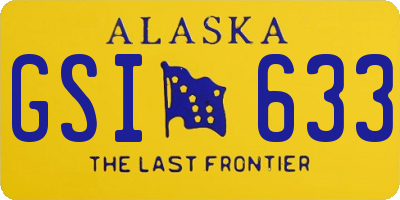 AK license plate GSI633