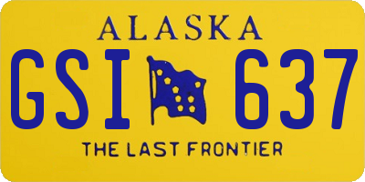 AK license plate GSI637