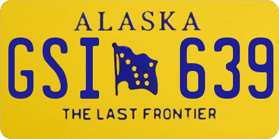 AK license plate GSI639
