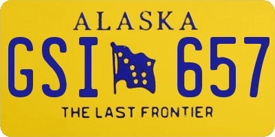 AK license plate GSI657