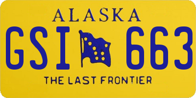 AK license plate GSI663