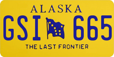 AK license plate GSI665