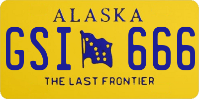 AK license plate GSI666
