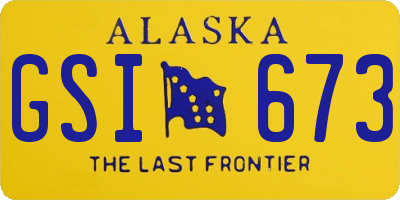 AK license plate GSI673