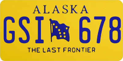 AK license plate GSI678
