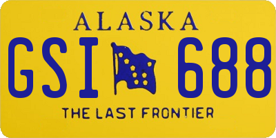 AK license plate GSI688