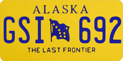 AK license plate GSI692