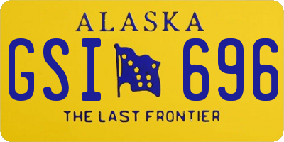 AK license plate GSI696