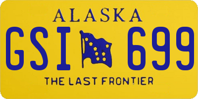 AK license plate GSI699