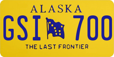 AK license plate GSI700