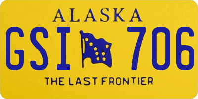AK license plate GSI706