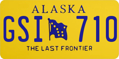 AK license plate GSI710