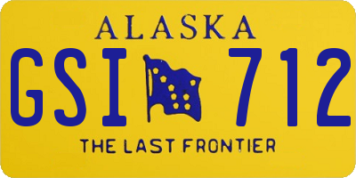 AK license plate GSI712