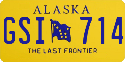 AK license plate GSI714