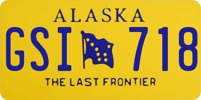 AK license plate GSI718