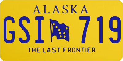 AK license plate GSI719