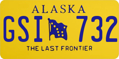 AK license plate GSI732