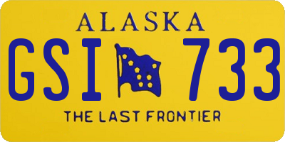 AK license plate GSI733