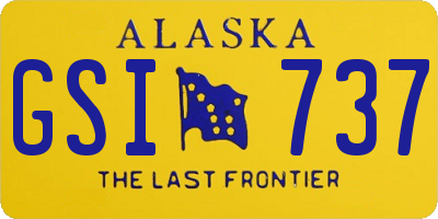 AK license plate GSI737