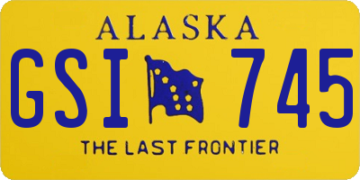AK license plate GSI745