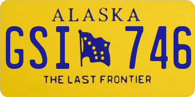 AK license plate GSI746