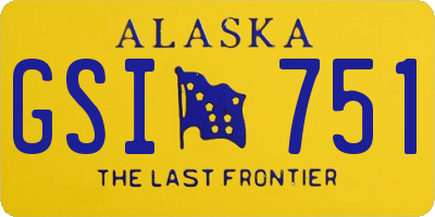 AK license plate GSI751