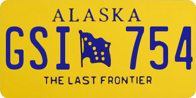 AK license plate GSI754