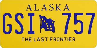 AK license plate GSI757
