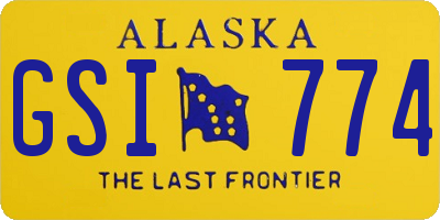 AK license plate GSI774