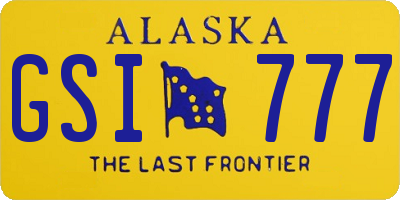 AK license plate GSI777