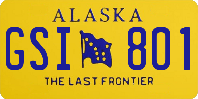 AK license plate GSI801