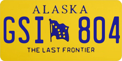 AK license plate GSI804