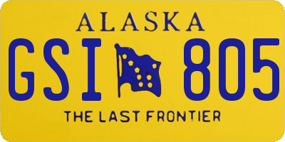 AK license plate GSI805