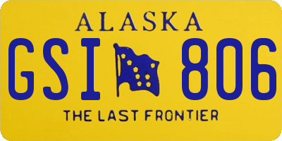 AK license plate GSI806