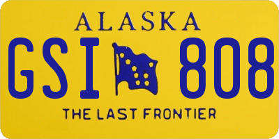 AK license plate GSI808