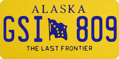 AK license plate GSI809