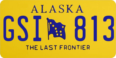 AK license plate GSI813