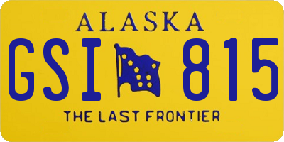 AK license plate GSI815