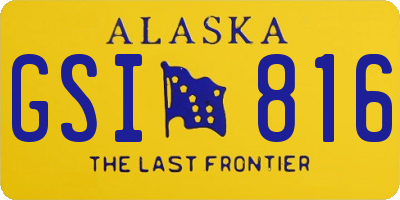 AK license plate GSI816