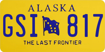 AK license plate GSI817