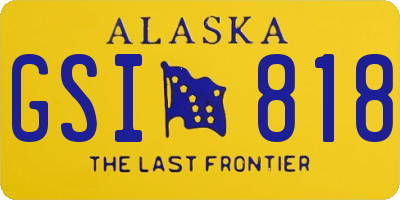 AK license plate GSI818