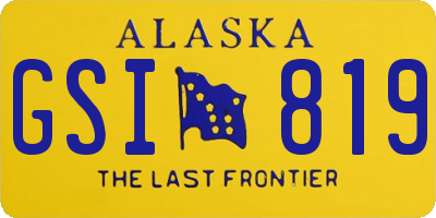 AK license plate GSI819