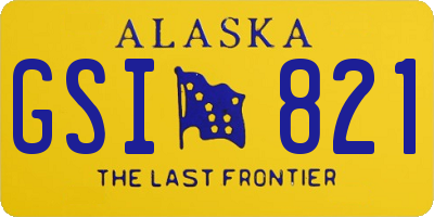 AK license plate GSI821