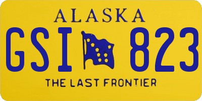 AK license plate GSI823