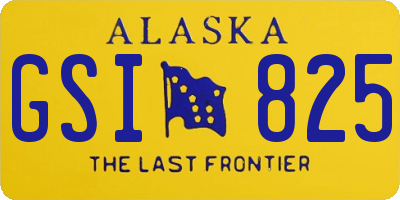 AK license plate GSI825