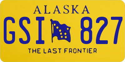 AK license plate GSI827