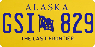 AK license plate GSI829