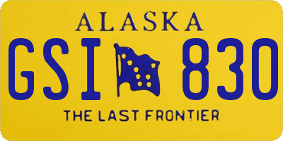 AK license plate GSI830