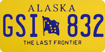 AK license plate GSI832